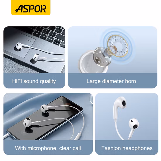 Cheap Price Handsfree in Ear Wired Earphone with Mic for Mobile Phone